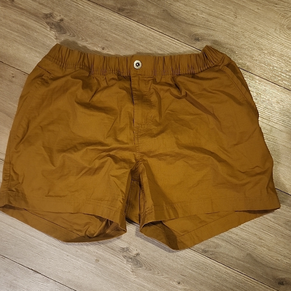 Prana Mustard Yellow Elastic Waist Shorts